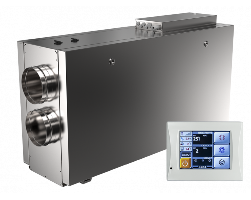 Приточно-вытяжная установка SHUFT UniMAX-P 2200SE EC с электронагревателем НС-1085412